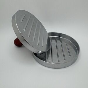 Burger Press Patty Maker with Wooden Handle – Nonstick Aluminum Mold Kitchen BBQ
